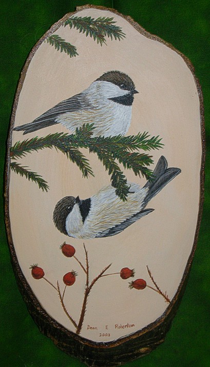 chickadee painting